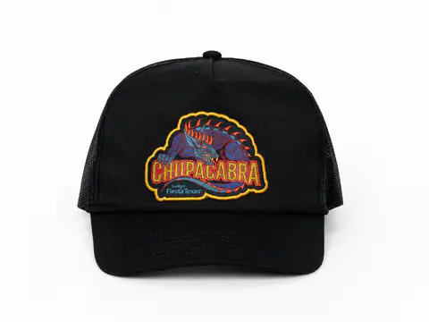 Finished cap featuring a clean applied patch